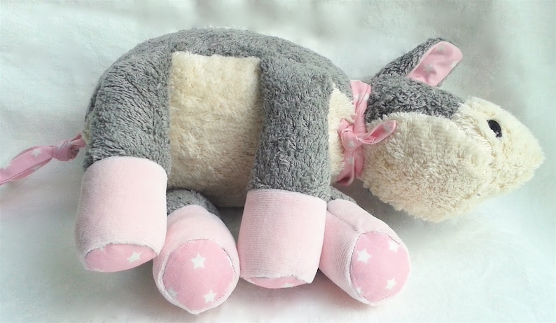 Kuscheltier ''kleiner Esel'' rosa/grau / Esel / Donkey / Schmusetier Bild 3