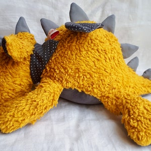 Cuddly toy ''little dragon'' mustard yellow / dragon / cuddly toy image 2