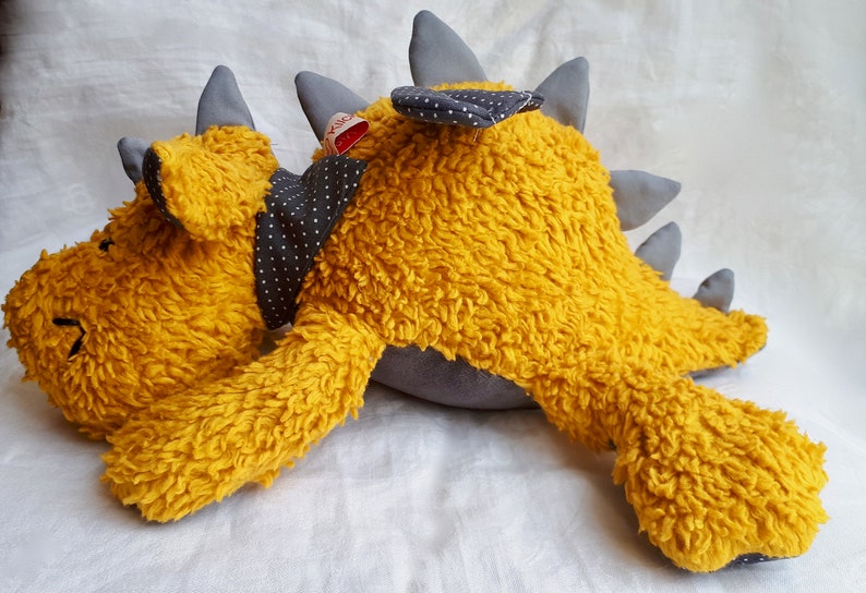 Cuddly toy ''little dragon'' mustard yellow / dragon / cuddly toy image 2