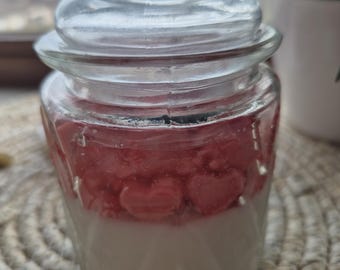 Candle in a glass, Valentine's Day, decoration, gift, dessert, heart, love