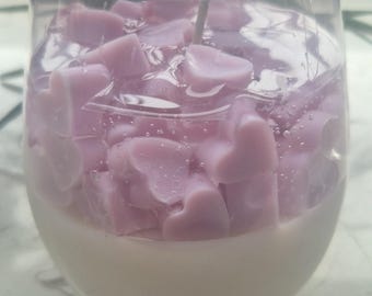 Candle in a glass, Valentine's Day, decoration, gift, dessert, heart, love