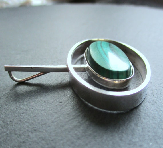 Trailer N.E. From 925 Sterling Silver Malachite C… - image 5