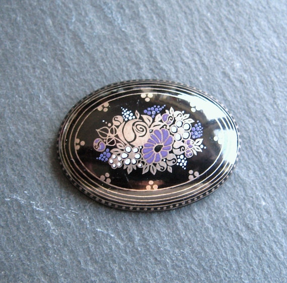 Brooch Enamel Michaela Frey Austria 70s Seventies Enamele brooch