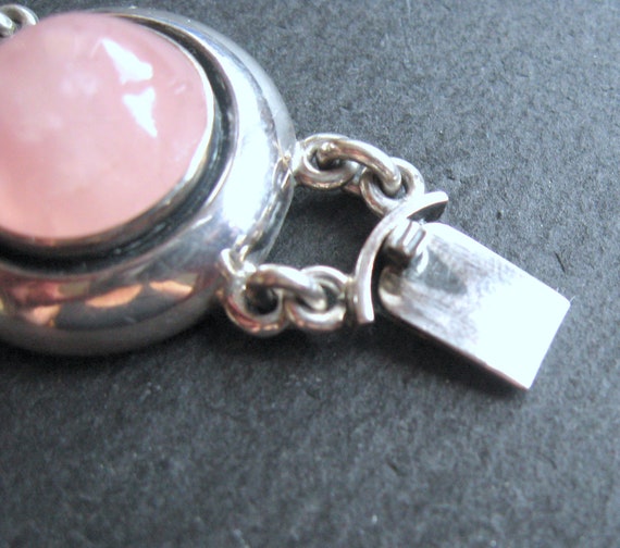 Bracelet N.E. From 925 Sterling Silver Rose Quart… - image 6
