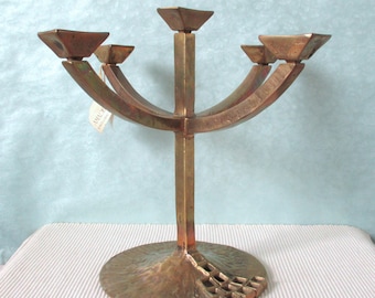 Kandelaar Amadeo Kurt Jesch massief brons Mid Century Modernist 60s 70s kaarsenhouder kandelaar Oostenrijk Organische Kunst