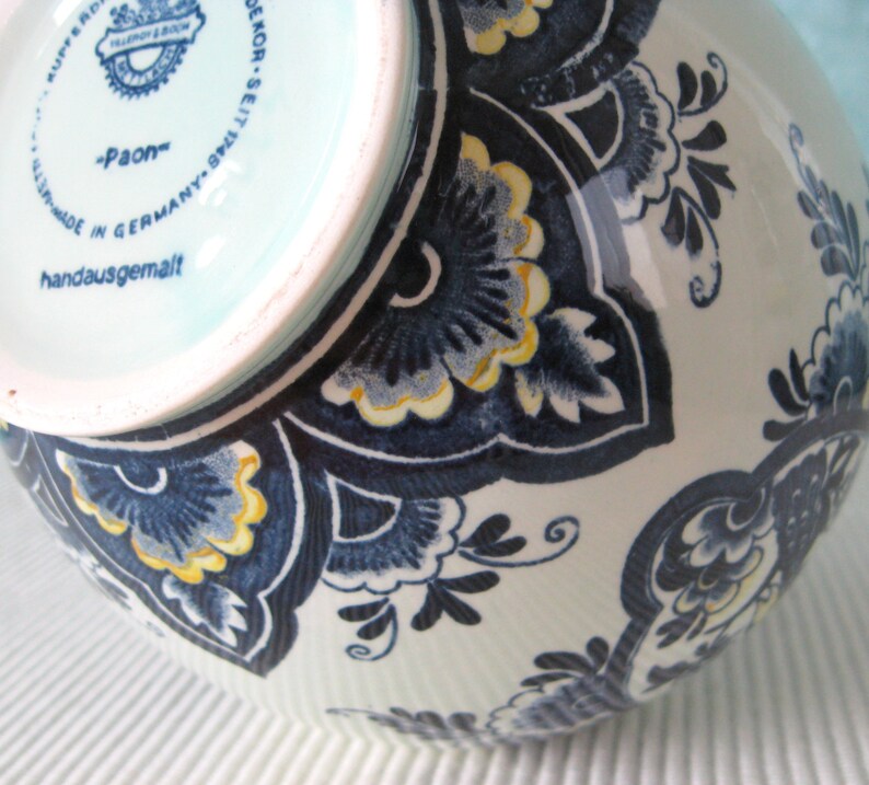 Vase Villeroy & Boch Paon 4118 Peacock 70s ceramic floral WGP Etsy