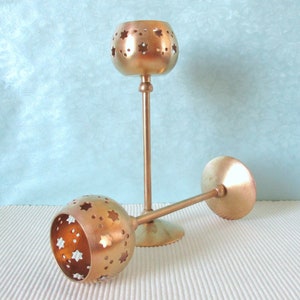 Tealight holder stars brass 70s 80s table decoration Advent decoration Christmas winter decoration candle holder atmospheric Boho style