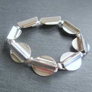 Bracelet Alton Pege Karl-Erik Palmberg Sweden 925 Sterling Silver Space Age Modernist 70s Mid Century Vintage Swedish Design