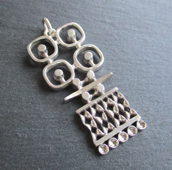 Finland Look - Vintage Anhänger von Karl Laine aus 925er Silber mit