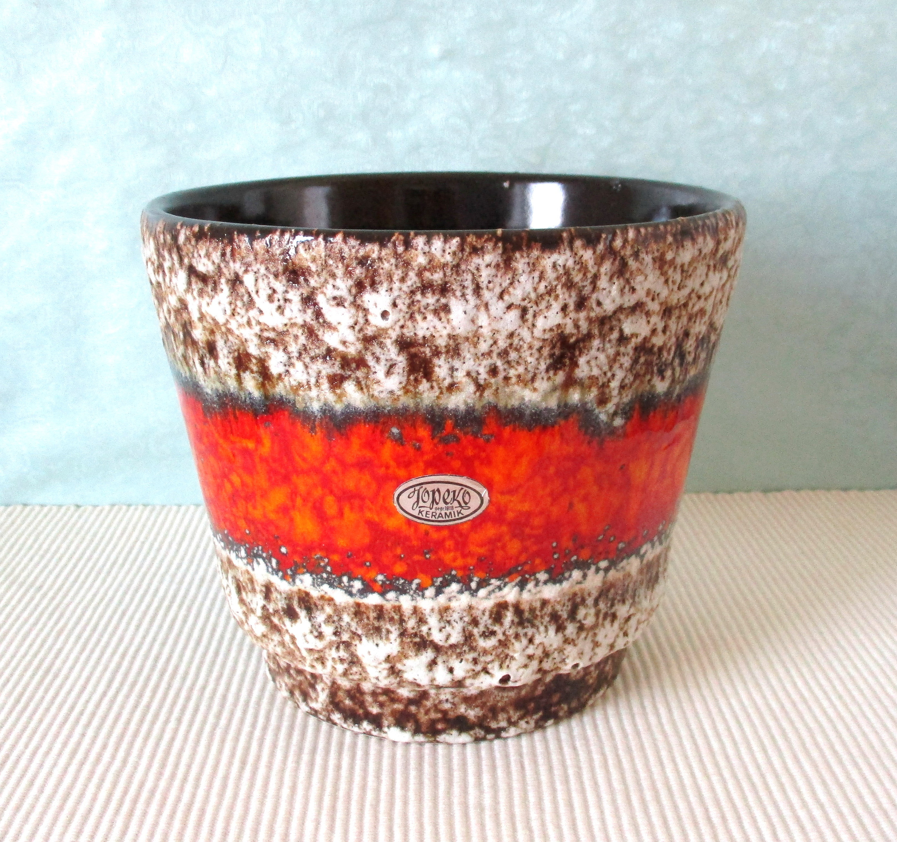 Fat Lava Jopeco プランターポット Planter Jopeko Fat Lava Orange Red Beige Brown 70s Seventies