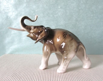 Porzellanfigur Elefant Royal Dux Tschechoslowakei Art Deco 30er Jahre Porzellelefant Sammlerstück Rarität