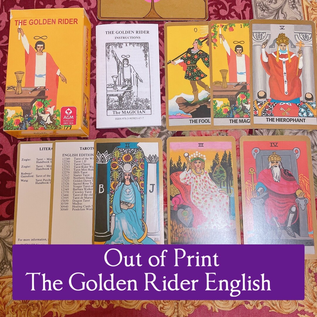 Out of Print the Golden Rider Tarot Deck English Edition OOP Tarot Card ...