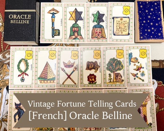 Vintage Oracle Belline French Fortune Telling Cards J,-M. SIMON Vintage  Tarot Deck Antique Tarot