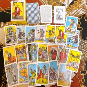 Vintage Mini Rider Tarot AGMuller Rider Waite Smith Miniature Tarot Pamela Colman Smith English Edition Arthur Edward Waite