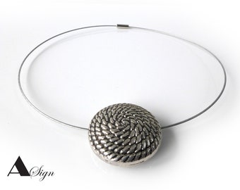 A Sign *Acacia* stainless steel choker/necklace silver 45, 50 and 52 cm