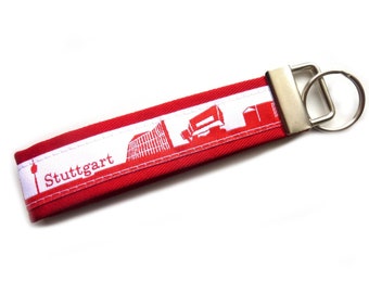 Schlüsselanhänger Stuttgart in schwarz/weiß oder rot/weiß