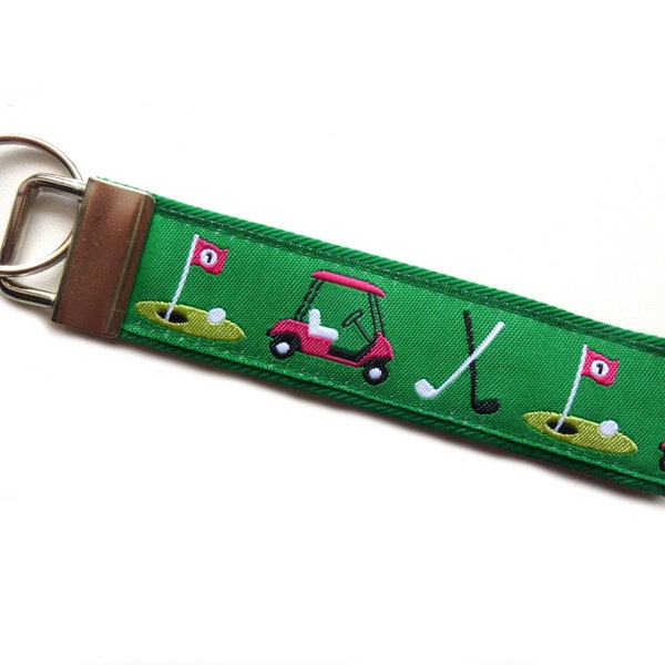 Schlüsselanhänger Golf grün hellblau schwarz pink rot Geschenk Geburtstag Golfer Golfsport Golfschläger Caddy