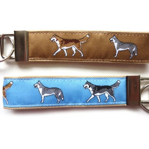 Schlüsselanhänger Husky in beige oder hellblau Hund Geschenk Geburtstag Weihnachten Hundefreund Hundeliebhaber Bild 5