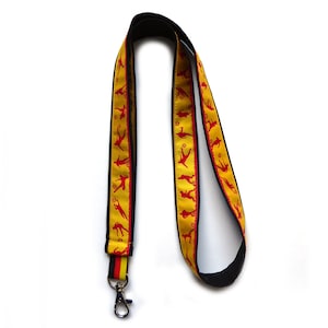 langes Schlüsselband Fußball Deutschland Baumwollstoff Webband in schwarz rot gold gelb für Schlüssel oder Ausweis-Karte Geschenk