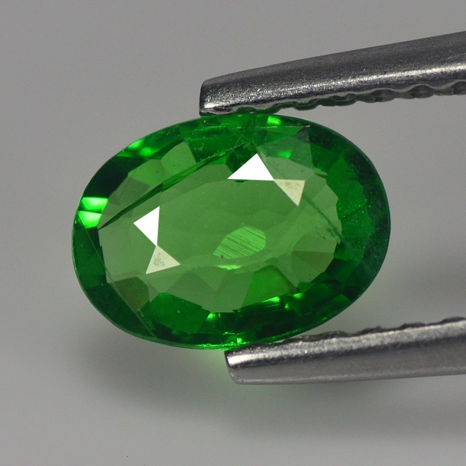 Green Tsavorite Loose Gemstone 0.73 Cts Oval Shape Etsy