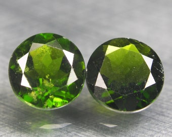 Green Chrome Diopside | Round Cut  Diopside | Natural Chrome Diopside | 2.61 Cts Chrome Diopside For Ring | Perfect Jewelry |Free Shipping