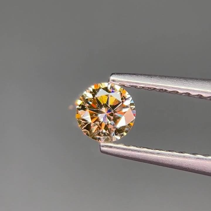 Fancy Gelber Diamant | Rundschliff Diamant | Naturdiamant | 0.31 Cts Fancy Gelber Diamant für Ring | Fancy Diamant | Kostenloser Versand