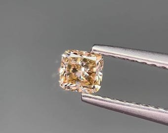 Fancy Light Gelber Diamant | Kissenschliff Diamant | Naturdiamant | 0.32 Cts Hellgelber Diamant für Ring | Perfekt für Schmuck |