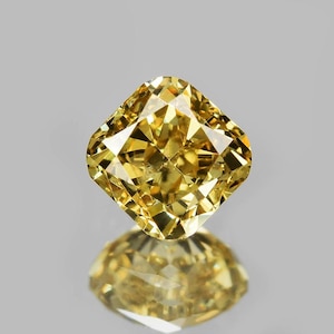 Fancy Yellow Diamond | Cushion Cut Diamond | Natural Diamond | 0.25 Cts Fancy Yellow Diamond For Ring | Fancy Diamond | Diamond Yellow |