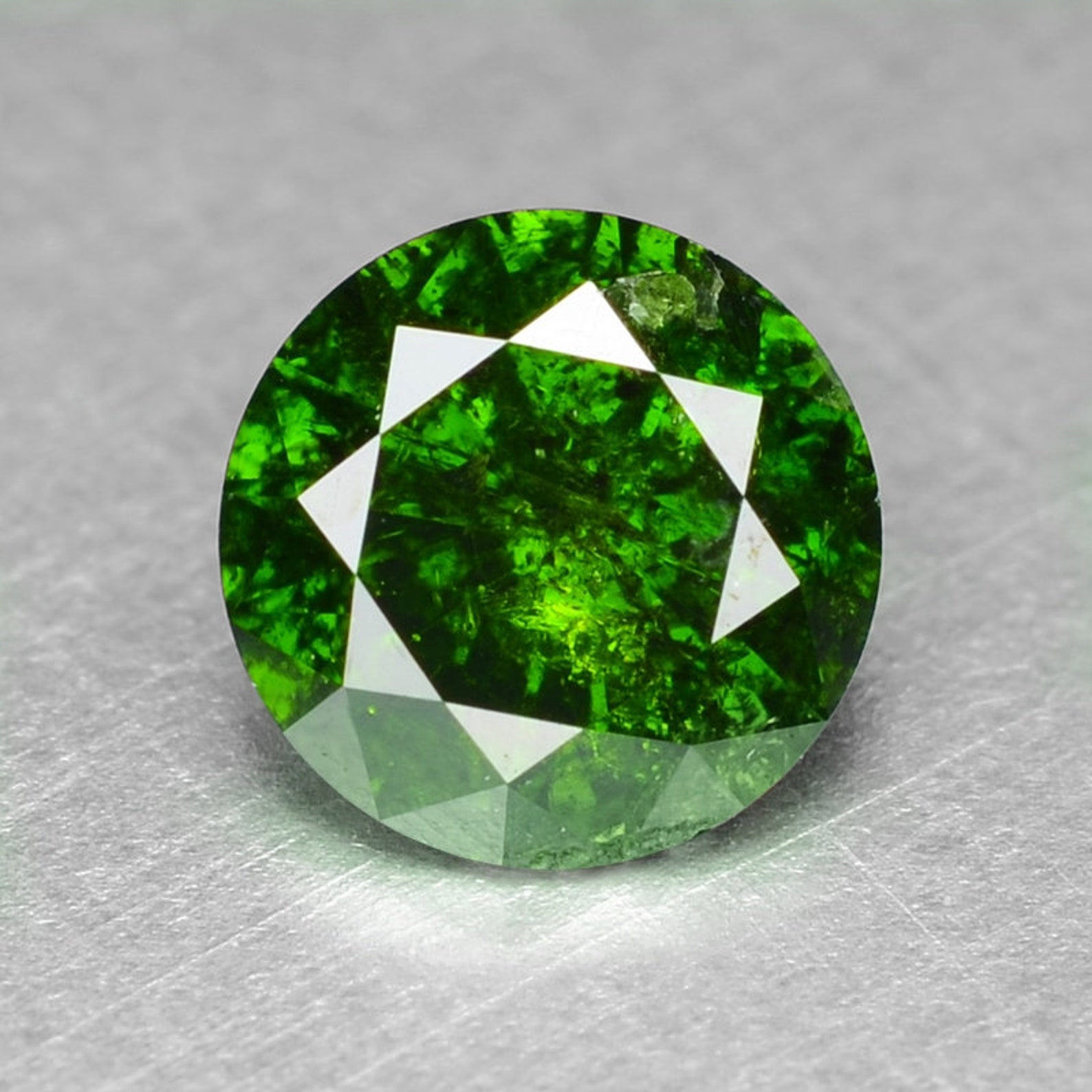 Round Green Diamond Natural 0.34 Cts Loose Diamond Natural | Etsy