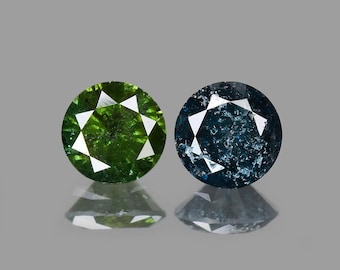 Blue Green Diamond | Round Cut Diamond | Natural Diamond | 0.41 Cts Blue Green Diamond For Ring | Fancy Diamond | Diamond Blue Green |