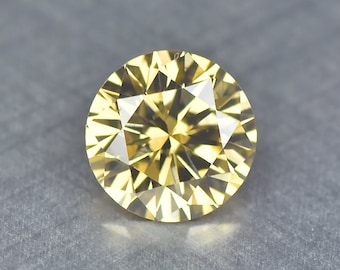 Fancy Vivid Yellow Diamond | Round Cut Diamond | Natural Diamond | 0.20Cts For Ring | Fancy Vivid Yellow | Perfect Jewlry | Free Shipping