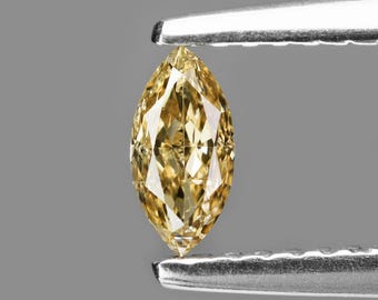 Champagner Diamant | Diamant mit Marquise Schliff | Naturdiamant | 0.25 Cts Champagner Diamant für Ring | Diamant|Kostenloser Versand |Perfekter Schmuck