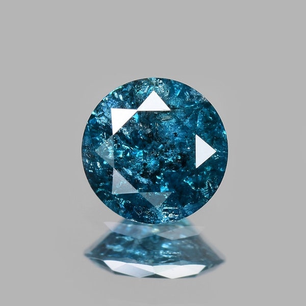 Blue Diamond | Round Cut Diamond | Natural Diamond | 0.22 Cts Blue Diamond For Ring | Fancy Blue | Perfect Jewlry | Free Shipping