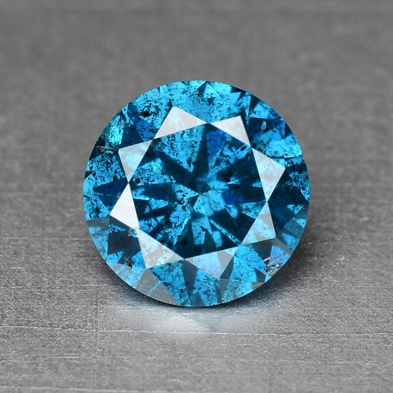0.29 Cts Natural Diamond Blue Diamond Natural Round Fancy Diamond