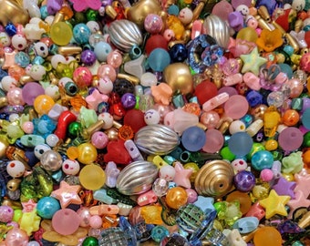 Acrylmix Perlenmix 100g/200g/500g Chaosmischung Chaostüte Perlen Kelche Basteln Bunt Mix Acrylperlen