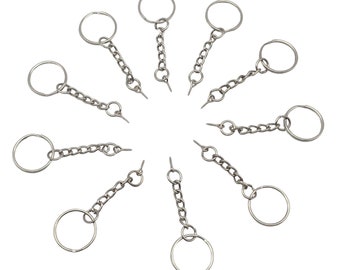 10x/50x Schlüsselringe 20mm Anhänger Kette Schlüssel Ring Verschluss Charms - 1000