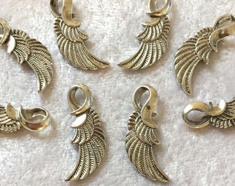 10 Stück Anhänger Charms Ketten Flügel Kette Armband Neu 1243