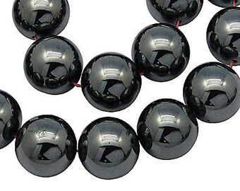 1726 10 Stück Strassperlen Beads Perlen Shamballa schwarz 12 mm