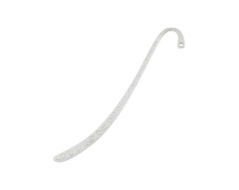 5 Stück Lesezeichen 84mm Silber Antiksilber Bookmarks Rohlinge - 1200