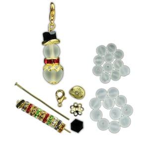 10x Bastelset Schneemann Gold Weihnachten Charms Anhänger Geschenkanhänger Set