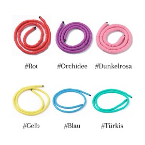 1 Strang Perlen 4x1mm Rondell Scheiben Ton Polymer Clay Heishi Zwischenperlen - Wählbar