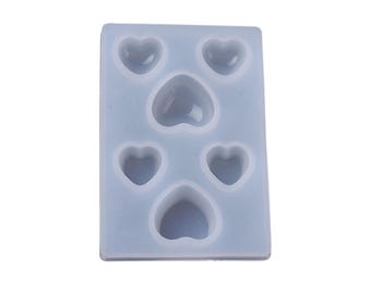 Silikonform ABVERKAUF | Herzen 10–16 mm Herz Gießform Resin Epoxidharz