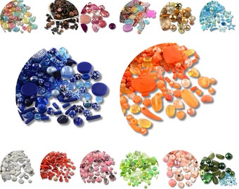 50g Acryl Mix CHAOS verschiedene Formen und Größen Zubehör Acryl Perlen Armband