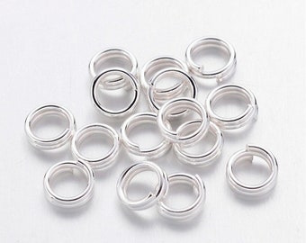 100 Stück Spaltringe 5mm Doppelt Silber Binderinge Ösenringe Biegeringe K-1083