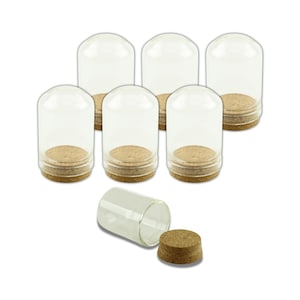 5x Glasflaschen 36,5x22mm Flaschen zum Basteln mit Korken Glas Dekoration