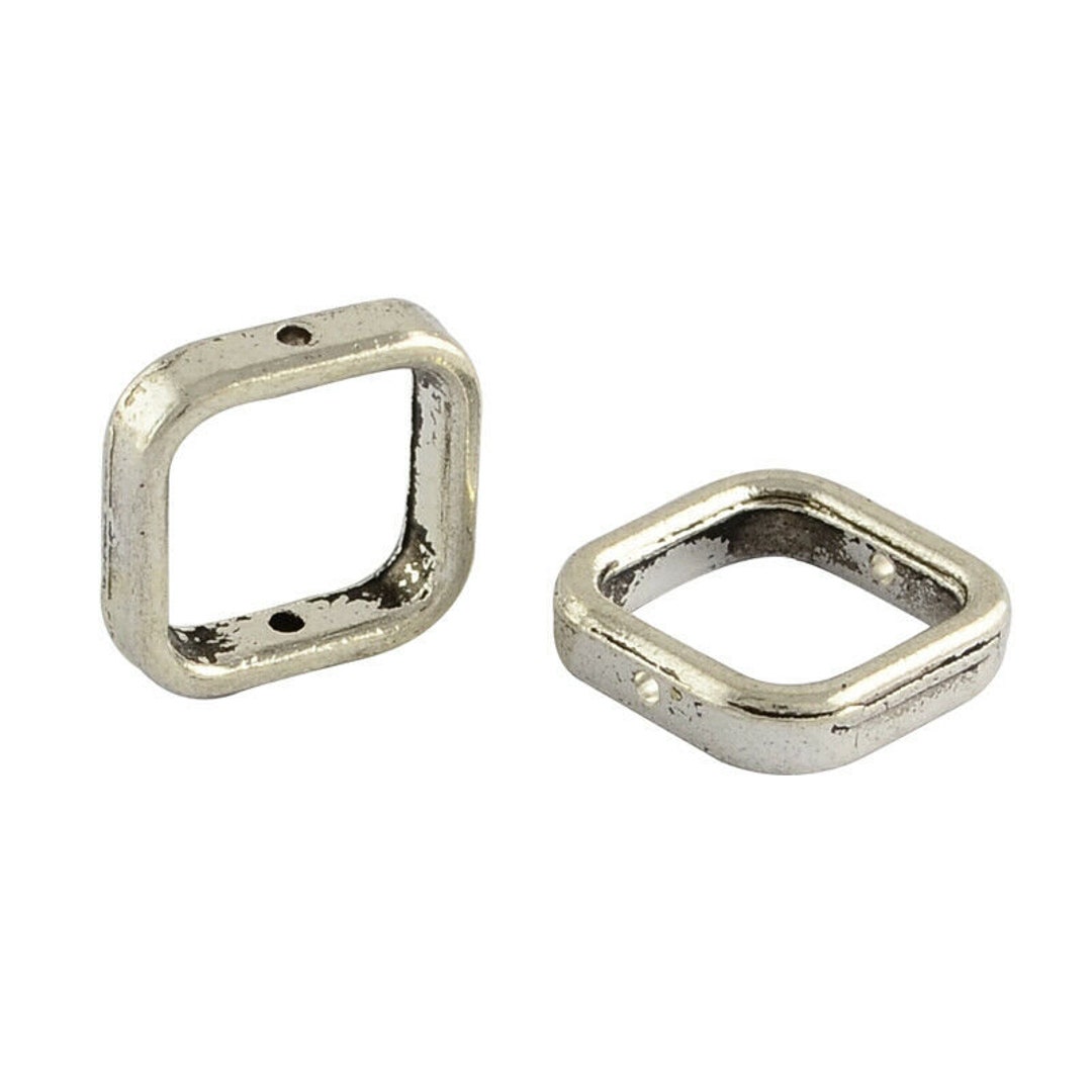 12 Stück Perlenrahmen 15x13mm Oval Ring Zwischenperlen Rahmen