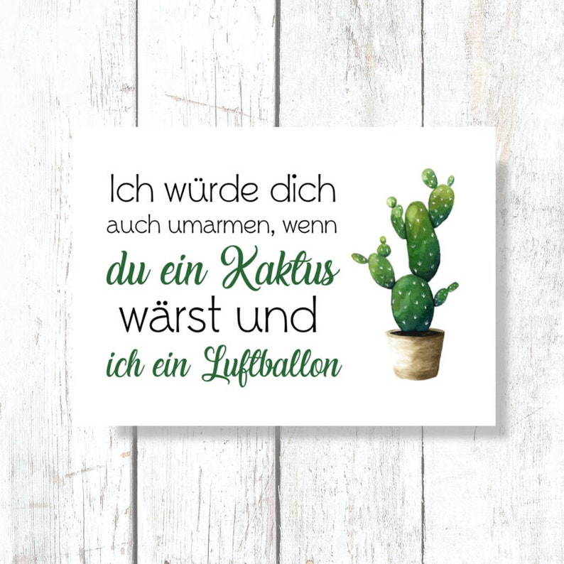 Liebesposter Kaktus Liebe Etsy