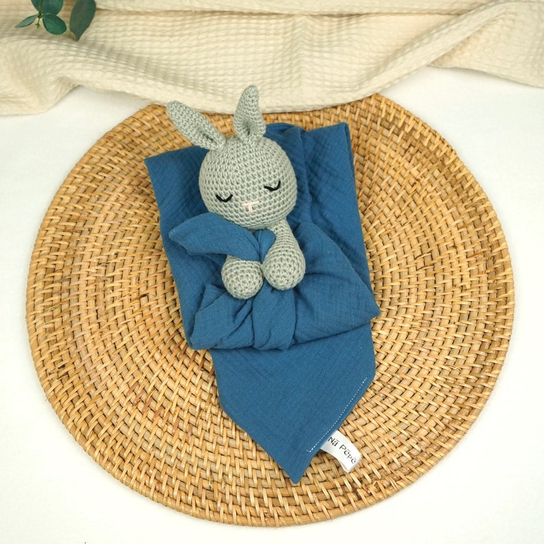 Gray bunny comforter Dunkelblau