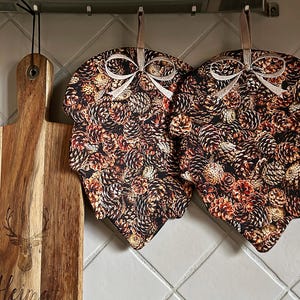 Topflappen Tannenzapfen, Stofftopflappen, Tannenzapfen, Weihnachtsdekoration Tannenzapfen