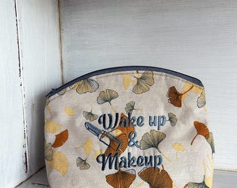 Neceser Ginkho, neceser de maquillaje, bolsa de aseo, bolso con bordado